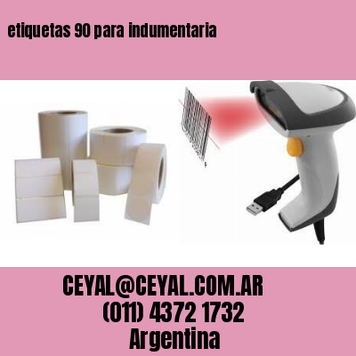etiquetas 90 para indumentaria