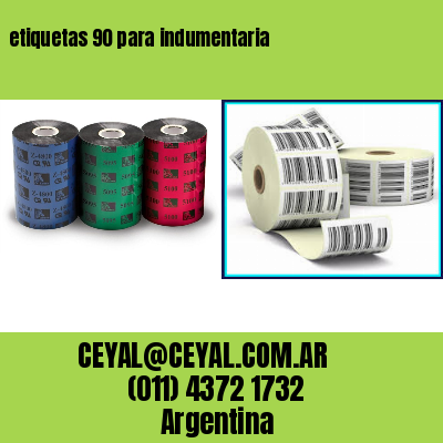 etiquetas 90 para indumentaria