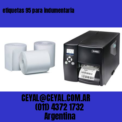 etiquetas 95 para indumentaria