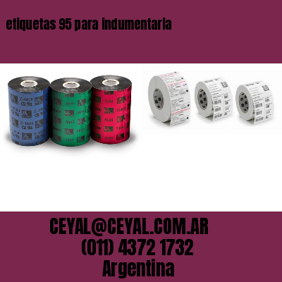 etiquetas 95 para indumentaria