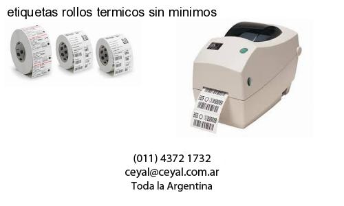 etiquetas rollos termicos sin minimos