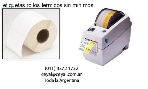 etiquetas rollos termicos sin minimos