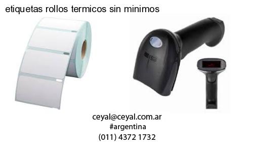 etiquetas rollos termicos sin minimos