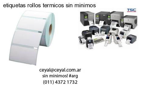 etiquetas rollos termicos sin minimos