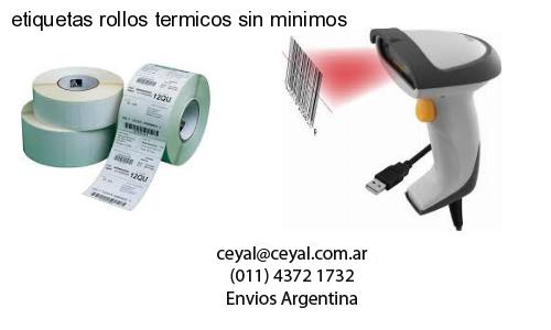 etiquetas rollos termicos sin minimos