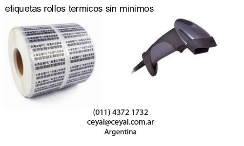 etiquetas rollos termicos sin minimos