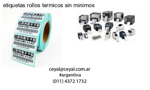 etiquetas rollos termicos sin minimos