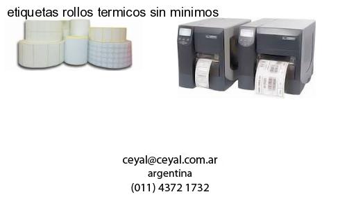 etiquetas rollos termicos sin minimos