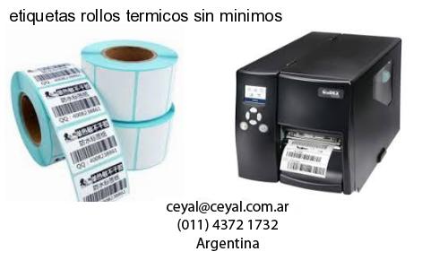 etiquetas rollos termicos sin minimos