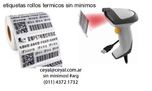 etiquetas rollos termicos sin minimos