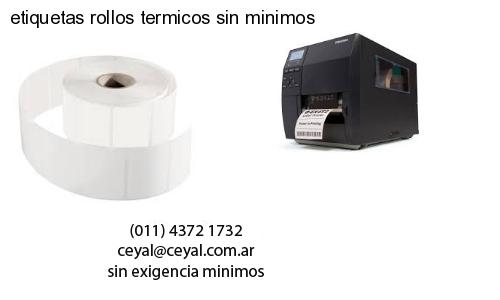 etiquetas rollos termicos sin minimos