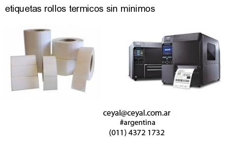 etiquetas rollos termicos sin minimos