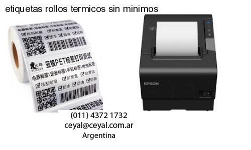 etiquetas rollos termicos sin minimos
