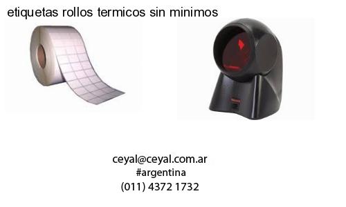 etiquetas rollos termicos sin minimos