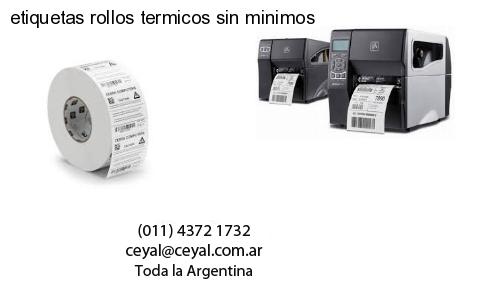 etiquetas rollos termicos sin minimos