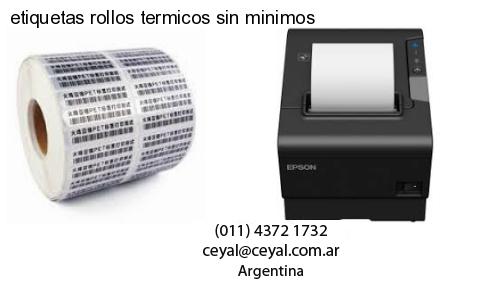 etiquetas rollos termicos sin minimos