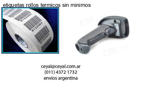 etiquetas rollos termicos sin minimos