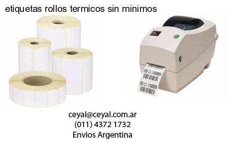 etiquetas rollos termicos sin minimos
