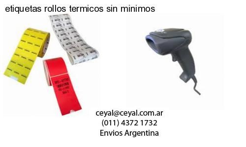 etiquetas rollos termicos sin minimos