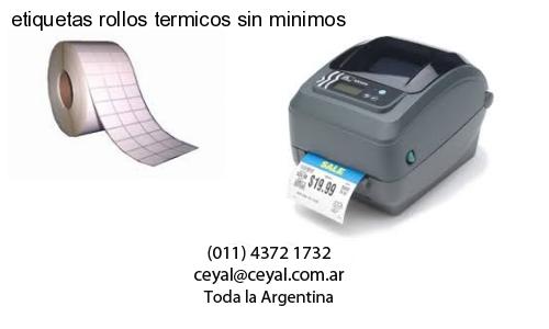 etiquetas rollos termicos sin minimos