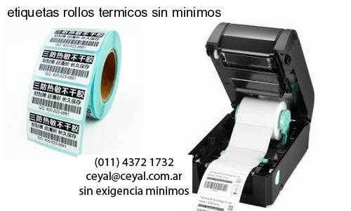 etiquetas rollos termicos sin minimos