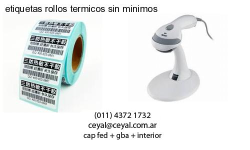 etiquetas rollos termicos sin minimos