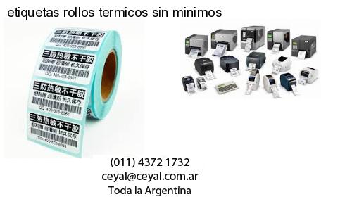 etiquetas rollos termicos sin minimos