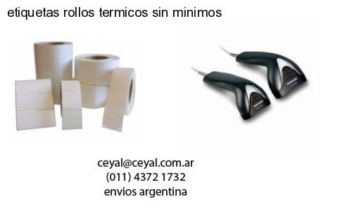 etiquetas rollos termicos sin minimos