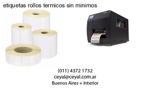 etiquetas rollos termicos sin minimos