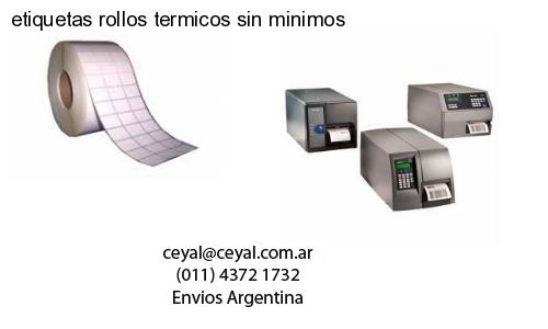 etiquetas rollos termicos sin minimos
