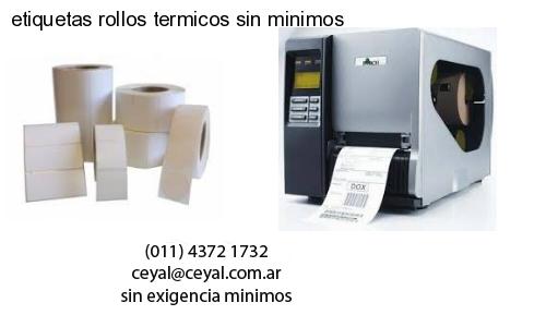 etiquetas rollos termicos sin minimos
