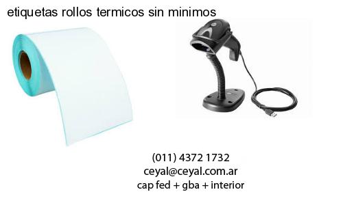 etiquetas rollos termicos sin minimos