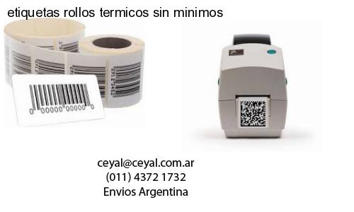 etiquetas rollos termicos sin minimos