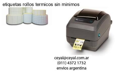 etiquetas rollos termicos sin minimos