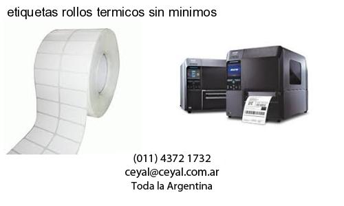 etiquetas rollos termicos sin minimos