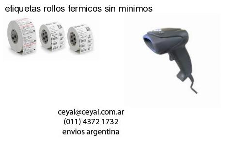etiquetas rollos termicos sin minimos