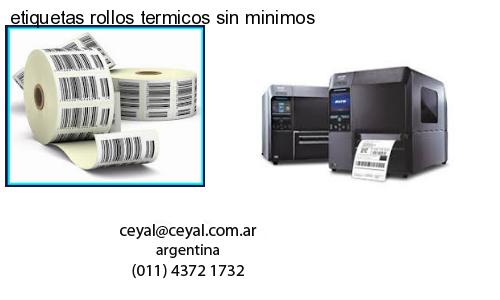 etiquetas rollos termicos sin minimos