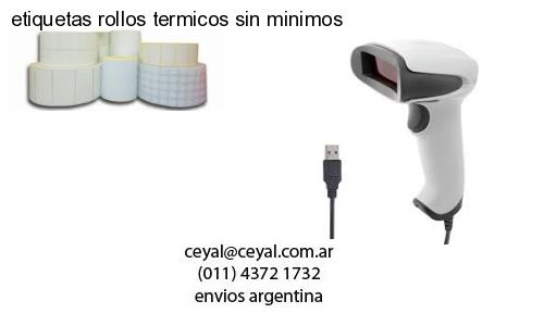 etiquetas rollos termicos sin minimos