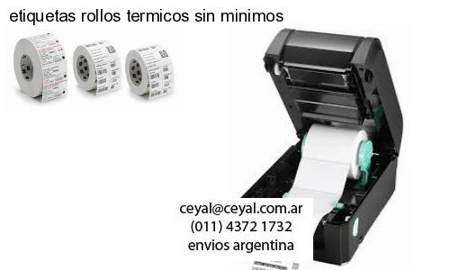 etiquetas rollos termicos sin minimos