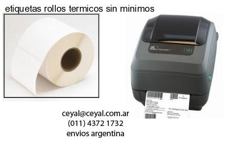 etiquetas rollos termicos sin minimos
