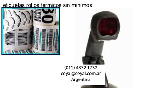 etiquetas rollos termicos sin minimos