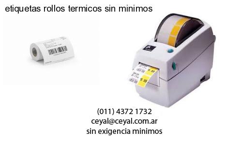 etiquetas rollos termicos sin minimos