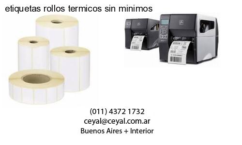 etiquetas rollos termicos sin minimos