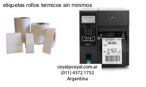 etiquetas rollos termicos sin minimos
