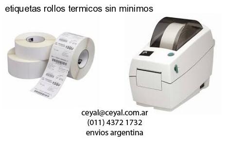 etiquetas rollos termicos sin minimos