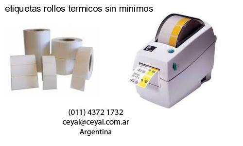 etiquetas rollos termicos sin minimos