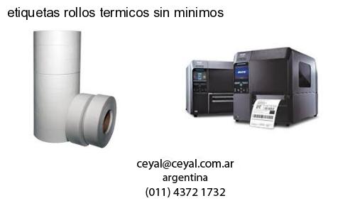 etiquetas rollos termicos sin minimos