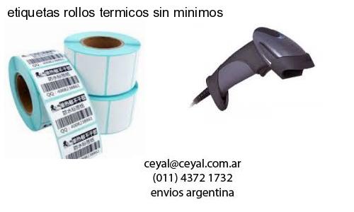 etiquetas rollos termicos sin minimos