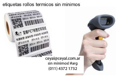etiquetas rollos termicos sin minimos