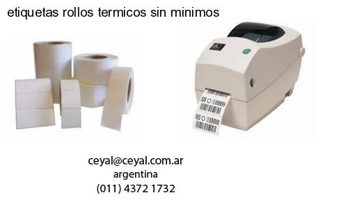 etiquetas rollos termicos sin minimos